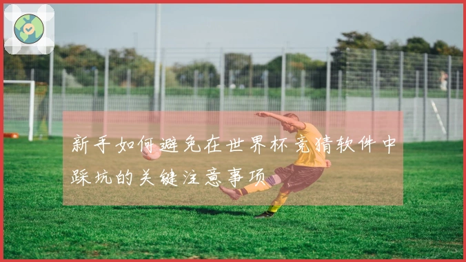 新手如何避免在世界杯竞猜软件中踩坑的关键注意事项